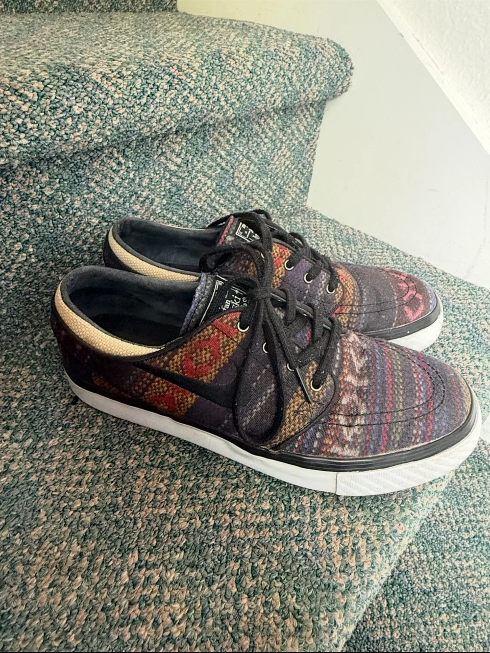 Nike‎ SB zoom Janoski hacky sack men’s size 6 aztec pattern sneakers